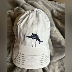 Tommy Bahama White Linen/Cotton Adjustable Hat, one size, good condition